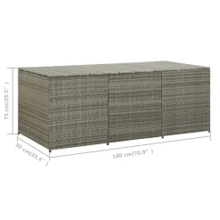 VidaXL Gartenbox Poly Rattan 180x90x75 Cm Grau -Garten- & Gewächshäuser Geschäft 4930104e79ef12d12df3d384b18db949