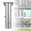 EINFEBEN Universal Bodenplatte Metall Sonnenschirmstaender Fuer Sonnenschirm Ampelschirm Kurbelschirm Bodentraeger Bodenanker Einfache Montage 16 X 16 Cm