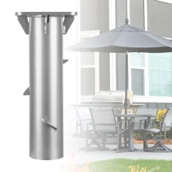 EINFEBEN Universal Bodenplatte Metall Sonnenschirmstaender Fuer Sonnenschirm Ampelschirm Kurbelschirm Bodentraeger Bodenanker Einfache Montage 16 X 16 Cm