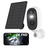 IeGeek 2K Solar Überwachungskamera Aussen Akku, Wlan Kamera Outdoor Mit Farbnachtsicht, 130°-Weitwinkelkamera, PIR Bewegungsmelder, 2-Wege Audio, Arbeit Mit Alexa, Cloud/SD Storage, IP65