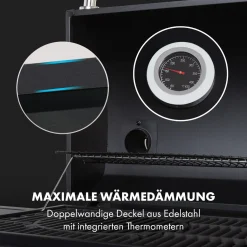 Klarstein Gasgrill Mit Smoker, Gasgrill Mit 4 Brenner, 13,5kW Edelstahl-Gasgrill, BBQ Gasgrill Für Balkon & Garten, Grill Für Gas & Kohle, Gasgrills Mit 4 Brenner & Thermometer -Garten- & Gewächshäuser Geschäft 4981c963b3e3eed6fa78f44bc163f5a8