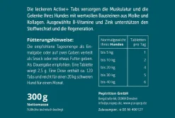 Peptrition Purapep Active+ Tabs Für Aktive Hunde - Unterstützt Muskulatur Und Gelenke 300g -Garten- & Gewächshäuser Geschäft 49ad3a7b56be77abf1fa0a5406f4f7aa
