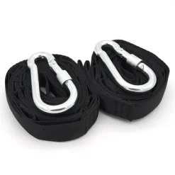 Amanka 300kg Hängematten Befestigung 2 Gurte 280x2,5cm Baum Gurt Set Aufhängung Schwarz