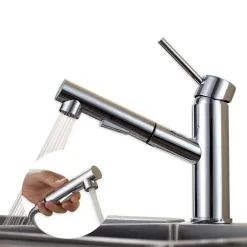 Aihom Wasserhahn Küche Ausziehbar Armatur Küche Mit 2 Strahlen Küchenarmatur 120° Drehbar Spültischarmatur Mischbatterie Küche Chrom Hochdruck