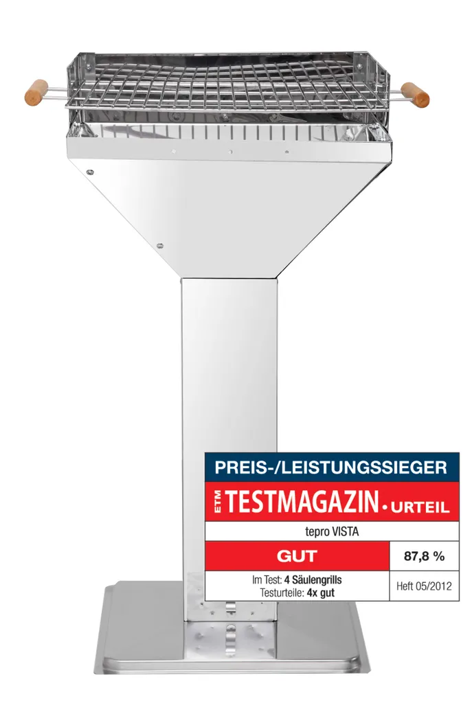 Tepro Edelstahl-Trichtergrill "Vista", Windschutz, Feuerwanne, Holzkohlegrill; 1066 9 Tepro Edelstahl-Trichtergrill "Vista", Windschutz, Feuerwanne, Holzkohlegrill; 1066 – Bild 9