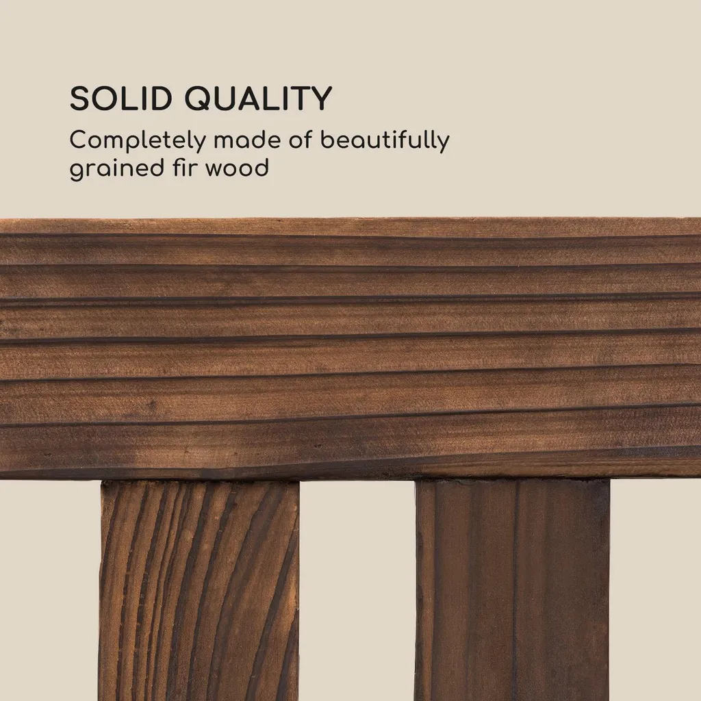 Blumfeldt Murnau Gartenbank Aus Echtholz - Dekorative Bank , Flammenbehandelt: Flame Shielding Treatment , Künstlicher Alterungseffekt , Einfacher Zusammenbau , Komplett Aus Tannenholz , Braun 4 Blumfeldt Murnau Gartenbank Aus Echtholz - Dekorative Bank , Flammenbehandelt: Flame Shielding Treatment , Künstlicher Alterungseffekt , Einfacher Zusammenbau , Komplett Aus Tannenholz , Braun – Bild 4