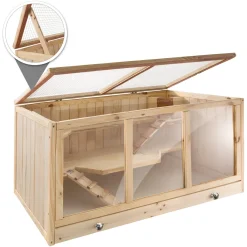 Tectake Nagerkäfig Aus Holz 95x50x50cm - Braun -Garten- & Gewächshäuser Geschäft 4a4dab986ae82619cad504e91802fdbd