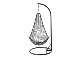 Mirjan24 Hängesessel Boho, Stilvoll Hängestuhl, Gartensessel Mit Stahlskelett, Hängekorb, Kokon (Farbe: Grau, Kissen: Grau) -Garten- & Gewächshäuser Geschäft 4a6c6b9fc132450a9432d19349b574b2