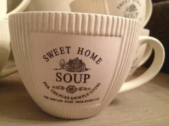 Druline 6 X Vintage Landhaus Suppentasse Suppenschüssel Schüssel Antik Shabby Chic