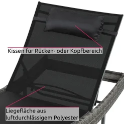 Tectake Sonnenliege Rattan Delphine - Dunkelgrau 15 Tectake Sonnenliege Rattan Delphine - Dunkelgrau -Garten- & Gewächshäuser Geschäft 4ab553795c1a7a022acad5646b10672f