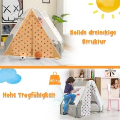 COSTWAY 5 In 1 Kletterdreieck Spielzelt, Kinderspielzelt Mit Kletterwand, Tafel Zum Malen, Basketballkorb, Fußballtor Und Ringen, Indoor Klettergerüst Spielzeug, Multifunktionales Kletterspielzeug 9 COSTWAY 5 In 1 Kletterdreieck Spielzelt, Kinderspielzelt Mit Kletterwand, Tafel Zum Malen, Basketballkorb, Fußballtor Und Ringen, Indoor Klettergerüst Spielzeug, Multifunktionales Kletterspielzeug -Garten- & Gewächshäuser Geschäft 4b0cd6531df70a7493955c17f26bb6ee