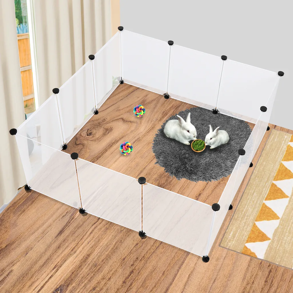 Wolketon Freigehege DIY Laufgitter Hasen Kaninchen Welpenauslauf Kaninchenstall Kleintierkäfig 9 Wolketon Freigehege DIY Laufgitter Hasen Kaninchen Welpenauslauf Kaninchenstall Kleintierkäfig – Bild 9