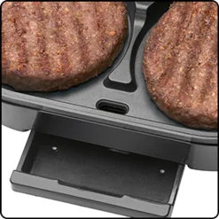 Clatronic HBM 3696 Hamburger-Grill, 2 Große Grillflächen, 2 Kontrollleuchten, Herausnehmbarer Fettauffangbehälter, 1.000 Watt -Garten- & Gewächshäuser Geschäft 4b3702d8e5ed8df9513b811f235718b8