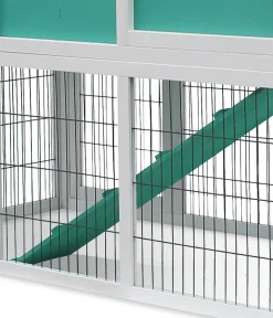 Dehner Nagerheim Happy Home Palazzo, Mit Freigehege, Ca. 145 X 72 X 121 Cm, Tannenholz, Weiß/türkis/schwarz -Garten- & Gewächshäuser Geschäft 4b52c8e98f7562894dbe04902aadd471