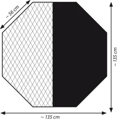 Dobar 8-eckiges Nylon-Schutznetz Für Kleintier-Freigehege, 135 X 135 Cm Große Abdeckung Mit Sonnenschutz, Kantenlänge: Ca. 56 Cm , Grün -Garten- & Gewächshäuser Geschäft 4b55f41339bc6c74c73c4feaed61bbf1