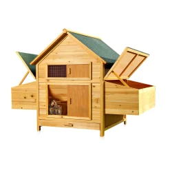 Mucola Geflügelstall Hühnerstall Hühnerhaus Hasenstall Freilauf Holz Kaninchenkäfig XXL Stall Kleintierstall Freigehege Auslauf Käfig