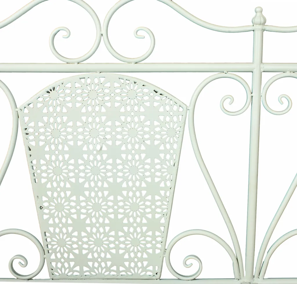 Garden Pleasure Bank Eisen Parkbank Garten Bank Sitzbank Möbel Weiß Vintage 2 Garden Pleasure Bank Eisen Parkbank Garten Bank Sitzbank Möbel Weiß Vintage – Bild 2