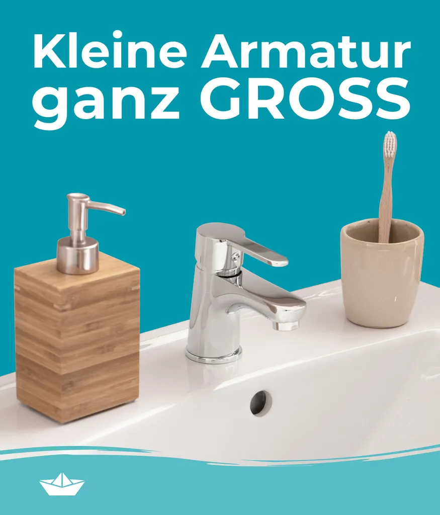 Calmwaters® Wasserhahn Bad - 56 Mm Auslaufhöhe - Leichte Reinigung - Robuster Messingkern - Mit Excentergarnitur Und 35 Cm Anschlussschläuche - Hochdruck Waschtischarmatur Bad 2 Calmwaters® Wasserhahn Bad - 56 Mm Auslaufhöhe - Leichte Reinigung - Robuster Messingkern - Mit Excentergarnitur Und 35 Cm Anschlussschläuche - Hochdruck Waschtischarmatur Bad – Bild 2