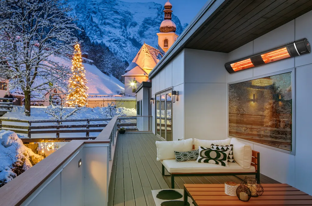 Monzana Infrarot Heizstrahler MZH3000 Goldröhre 3000W 3 Heizstufen Fernbedienung Terrassenstrahler Elektrisch , Farbe:schwarz 2 Monzana Infrarot Heizstrahler MZH3000 Goldröhre 3000W 3 Heizstufen Fernbedienung Terrassenstrahler Elektrisch , Farbe:schwarz – Bild 2