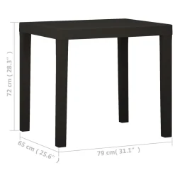 VidaXL Gartentisch Anthrazit 79x65x72 Cm Kunststoff -Garten- & Gewächshäuser Geschäft 4bec66dfb8a59a31870b4e20669902a4