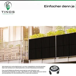 TINOS 820W Balkonkraftwerk 600W Komplett Für Steckdose Solaranlage Komplettset Plus Wechselrichter Mit 2x 410W (820W) Solarpanel Und Wechselrichter (600W) Mit Wifi. 230V Plug'nPlay, Balkonanlage -Garten- & Gewächshäuser Geschäft 4bfc79f379be890d45d179a0e416376f