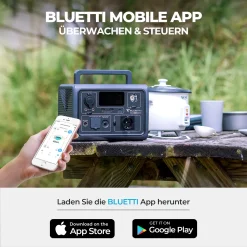 BLUETTI Tragbare Stromerzeuger EB3A, Solarspeicher Mit 268Wh LiFePO4 Batterie Backup Mit 600W (1200W Peak) AC Ausgängen, Aufladen Von 0-80% In 30 Min, Solargenerator Für Outdoor Camping -Garten- & Gewächshäuser Geschäft 4c4111abfed91817450a49517c874a9c 1