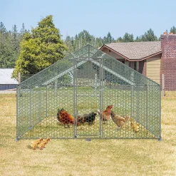 YARDIN Hühnerstall 3 X 4 X 2 M Hühnerhaus Kleintierstall Freilaufgehege Kleintiergehege Voliere Freigehege Hühnerkäfig Geflügelstall Verzinkter Stahlrahmen Mit Dach -Garten- & Gewächshäuser Geschäft 4c4b349c2bad13afd78c7f1229f5277e