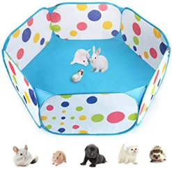 F-Beast Faltbare Kleintierkäfig Für Hamster Kaninchen Meerschweinchen Chinchilla Eichhörnchen Innen-/Außen Kleintier-Käfige, 80*40CM