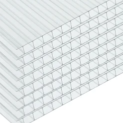 EINFEBEN 14x Doppelstegplatte Garten- & Gewächshaus-Zubehör Geringes Gewicht Hohlkammerplatte 4mm Farblos Stegplatten -Garten- & Gewächshäuser Geschäft 4cd2afc902eb174a00c50e720407c28e