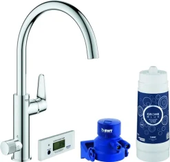 GROHE EH-Spb. BLUE PURE BauCurve Starter-Kit, C-Auslauf Chrom