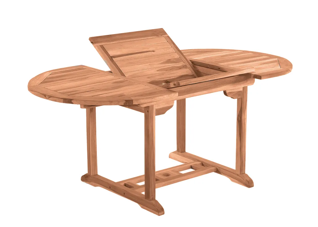 Möbilia Gartentisch Rund 120 Cm | Ausziehbar Auf 170 Cm | Mit Schirmaussparung | B 120 X T 120 X H 75 Cm | Natur | 11020016 | Serie GARTEN 1 Möbilia Gartentisch Rund 120 Cm | Ausziehbar Auf 170 Cm | Mit Schirmaussparung | B 120 X T 120 X H 75 Cm | Natur | 11020016 | Serie GARTEN