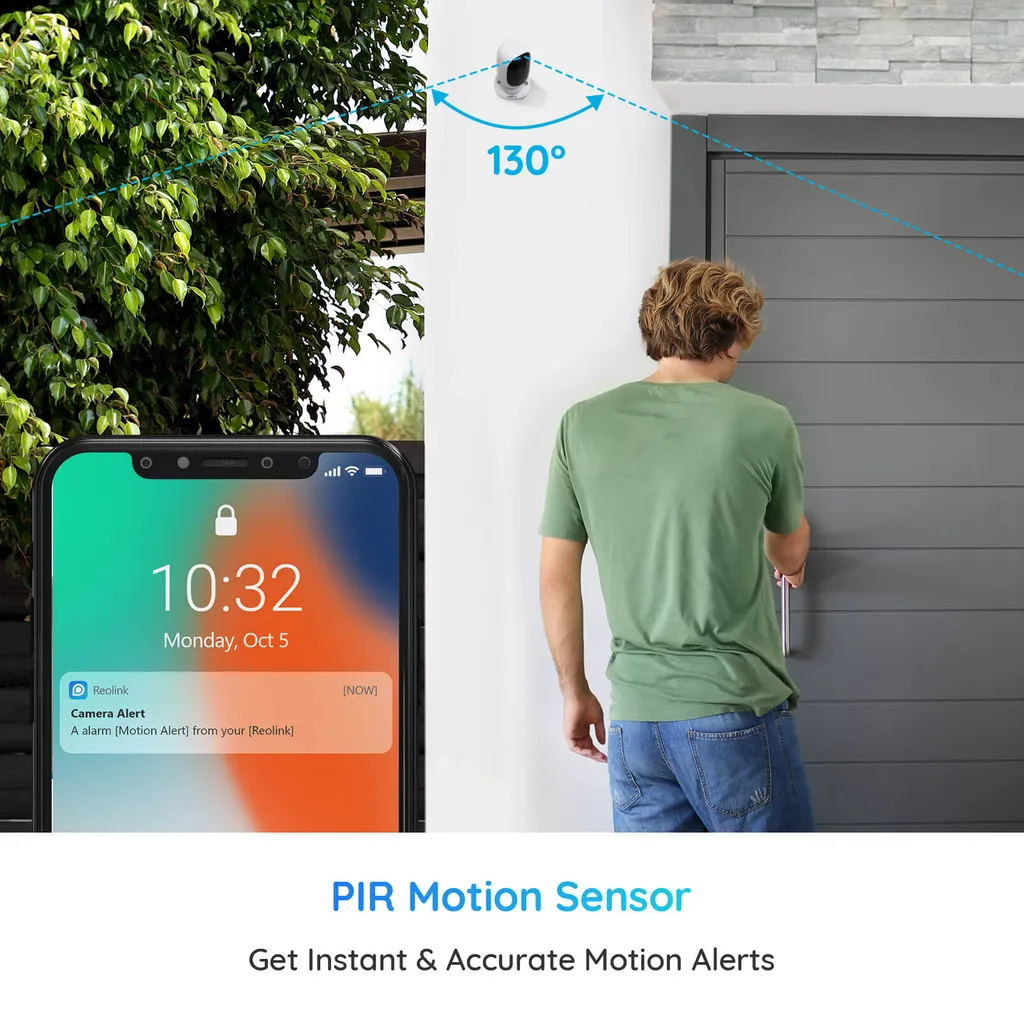 Reolink 1080p Kabellose WLAN IP Akku Überwachungskamera, Outdoor Mit PIR Bewegungsmelder, 2-Wege-Audio, 10m Sternenlicht-Nachtsicht, 2,4GHz WiFi, SD-Kartenslot, Argus 2 Mit Solarpanel 13 Reolink 1080p Kabellose WLAN IP Akku Überwachungskamera, Outdoor Mit PIR Bewegungsmelder, 2-Wege-Audio, 10m Sternenlicht-Nachtsicht, 2,4GHz WiFi, SD-Kartenslot, Argus 2 Mit Solarpanel – Bild 13