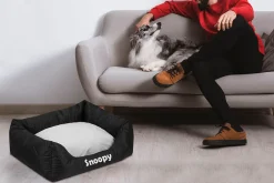 Ferocity Personalisiertes Hundebett Mit Namen Bedruckt Waschbares Hundesofa Mit Rand Und Wendekissen, Hundekissen Aus Cordura, Grau Auf Schwarz 60x55 [123] -Garten- & Gewächshäuser Geschäft 4cf3d24c0853e5359454f2e4c47ea3d3