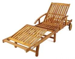 CHILLROI Verstellbare Sonnenliege Mit Beistelltisch - Akazienholz Gartenliege -Garten- & Gewächshäuser Geschäft 4d1720d4777215ee26696a58773eff79