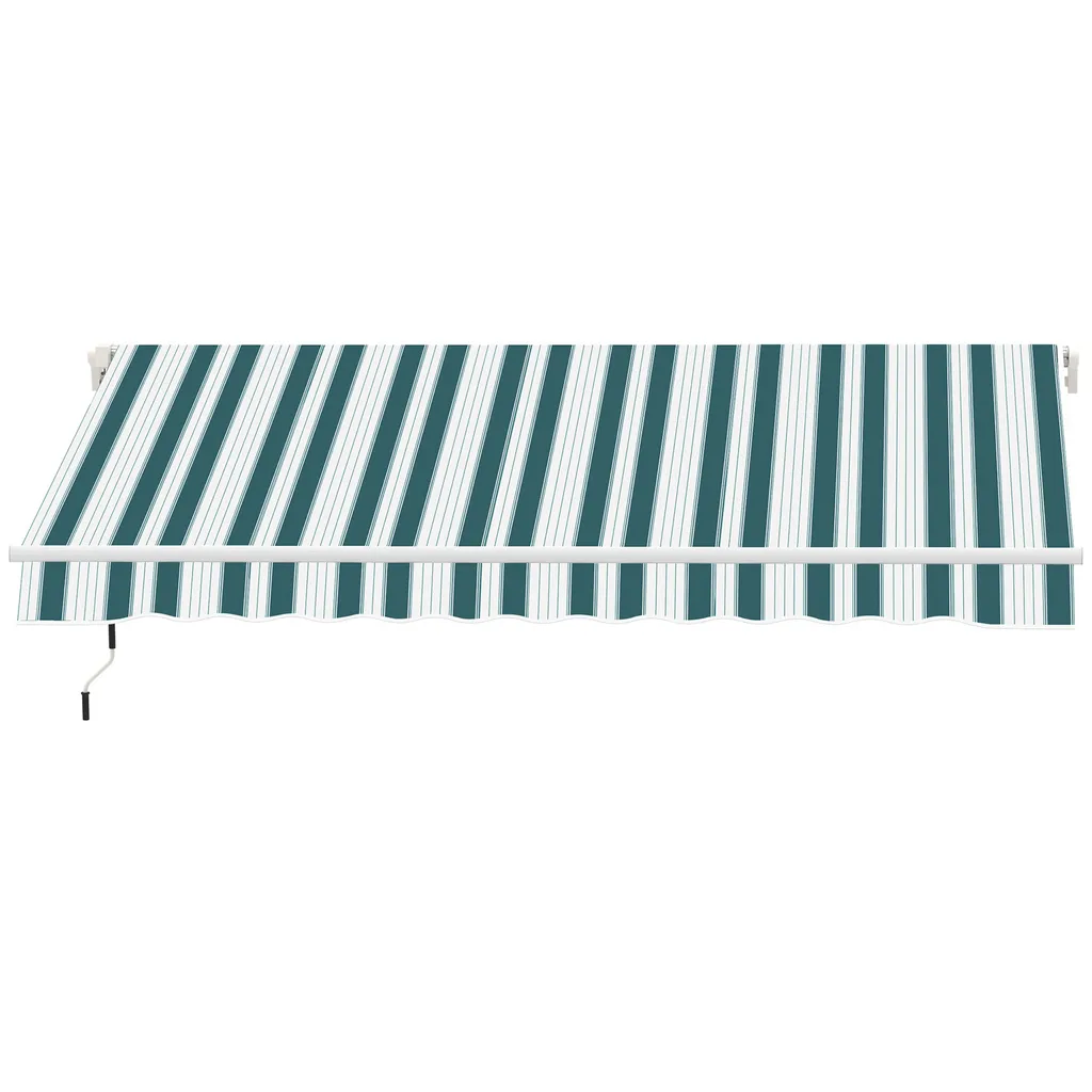 Outsunny Manuelle Gelenkarmmarkise 395 Cm Markise Mit Handkurbel Balkonmarkise Sonnenschutz Wandmontage Balkon Alu Weiß+Grün 395 X 245 Cm 8 Outsunny Manuelle Gelenkarmmarkise 395 Cm Markise Mit Handkurbel Balkonmarkise Sonnenschutz Wandmontage Balkon Alu Weiß+Grün 395 X 245 Cm – Bild 8