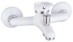 Eisl Wannenfüllarmatur SPEED, Einhebelmischer, Badewannenarmatur, Mit Umsteller, Weiß