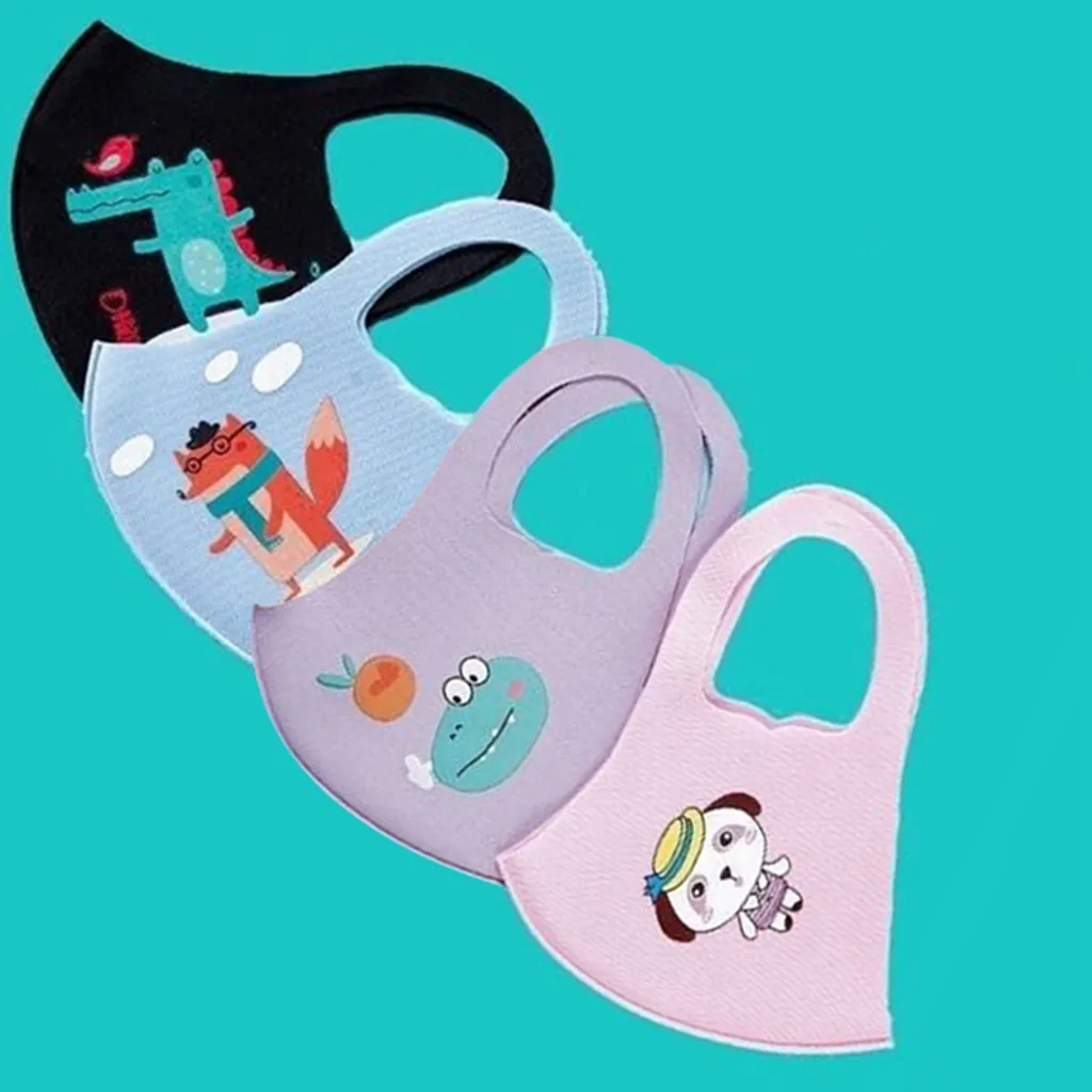 Redcoringe 20 Stk Waschbare Cartoon-Masken, Kinder Schwarz/Blau/Grau/Rosa Masken Mundmaske Für Jungen Mädchen 3 Redcoringe 20 Stk Waschbare Cartoon-Masken, Kinder Schwarz/Blau/Grau/Rosa Masken Mundmaske Für Jungen Mädchen – Bild 3