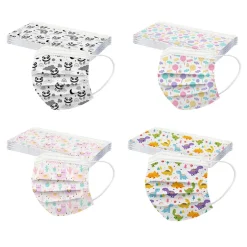 Jefety 50 Stk Atemschutzmasken,Kinder Einwegmasken Gesichtsmaske Einweg-3-lagige Cartoon Alpaca Mundmaske Für Jungen Mädchen -Garten- & Gewächshäuser Geschäft 4e00b4d8febf962a00687b183c162be7