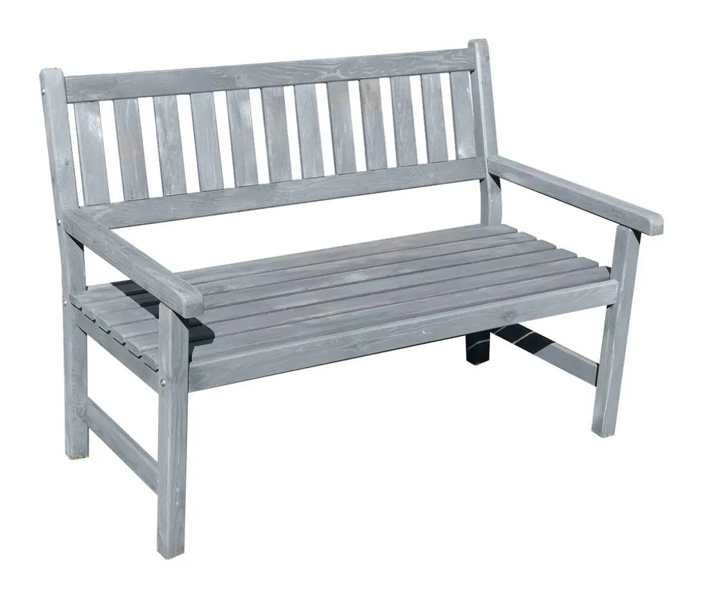 Promex Gartenbank 'Johanna' 2-Sitzer, Grau Parkbank Holzbank Sitzbank Garten Holz Bank 2 Promex Gartenbank 'Johanna' 2-Sitzer, Grau Parkbank Holzbank Sitzbank Garten Holz Bank – Bild 2