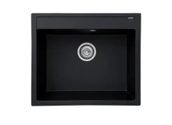 Keton Granitspüle Küchenspüle Granit Einbauspüle Spülbecken Spüle Granit Schwarz 50x60cm