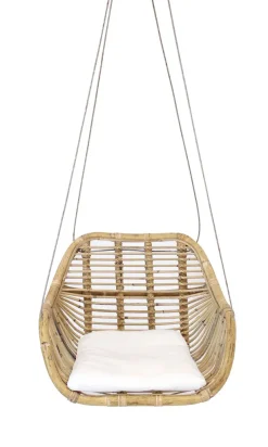 Frank-Flechtwaren Korb-Hängesessel Rattan, Maße: 64 X 54 X 47 Cm, Gesamthöhe 180 Cm, Kissen 40 X 48 Cm -Garten- & Gewächshäuser Geschäft 4e734f51c04c9a16fb24386ec30383b8