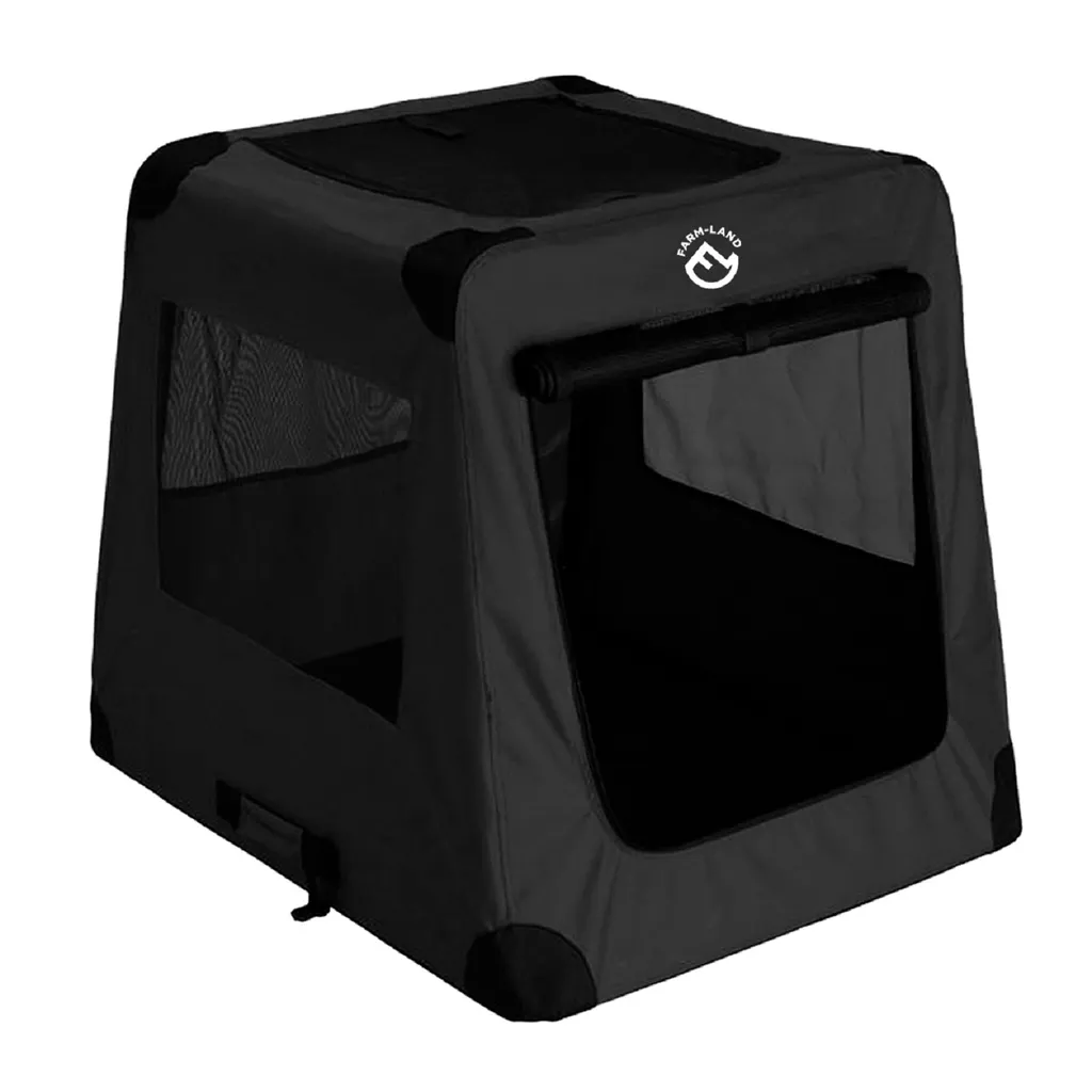 Farm-Land Auto Transportbox Faltbare Autobox Hundebox Schwarz 1 Farm-Land Auto Transportbox Faltbare Autobox Hundebox Schwarz