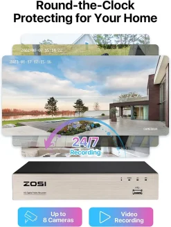 ZOSI 8CH 1080P Full HD DVR Video Überwachungssystem Mit 2TB Festplatte Und 8X Outdoor 2MP Überwachungskamera CCTV Sicherheit Set 13 ZOSI 8CH 1080P Full HD DVR Video Überwachungssystem Mit 2TB Festplatte Und 8X Outdoor 2MP Überwachungskamera CCTV Sicherheit Set -Garten- & Gewächshäuser Geschäft 4ecafbcba1bf8d419da53e28340ca055