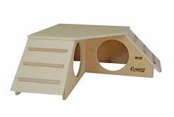 Elmato 10415 Winkelkletterburg Kletterhaus Winkelhaus Für Nager, 42x42x16cm