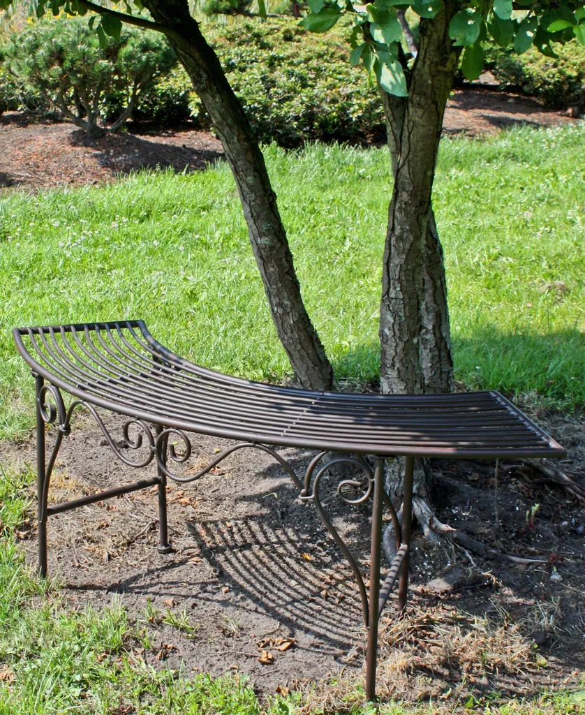 Garden Pleasure Eisen Bogenbank Sitzbank Parkbank Baumbank Edel Rost Optik Bank 5 Garden Pleasure Eisen Bogenbank Sitzbank Parkbank Baumbank Edel Rost Optik Bank – Bild 5