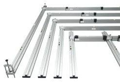 Rabo Trockenschüttungslehre 'Varia-Plus Set' 6-teilig: Je 2 Grundschienen 1,25m Und 2,50m, 1 Abziehlatte Stufenlos Verstellbar 0,77-1,20m, 1 Abziehlatte Stufenlos Verstellbar 1,50-2,50m