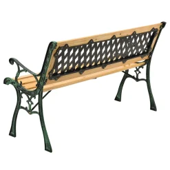 Juskys Gartenbank Pisa – 2-Sitzer Holzbank Mit Armlehnen & Rückenlehne – Wetterfeste Sitzbank 122x54x73 Cm - Seitenelemente Aus Gusseisen -Garten- & Gewächshäuser Geschäft 4f882f84ea1ed2b502f40fd17fe7ab49