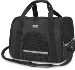 Zagatto ZG686 Swcharze Transportbox Für Haustiere Groß XL 51x36x28 Cm Tiertransporter Für Hunde Und Katzen