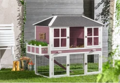 Dehner Nagerheim Happy Home Palazzo, Mit Freigehege, 121 X 145 X 72 Cm, Tannenholz, Dunkelrot -Garten- & Gewächshäuser Geschäft 4fd1cd88e7864cd5410e5ef3fe614960