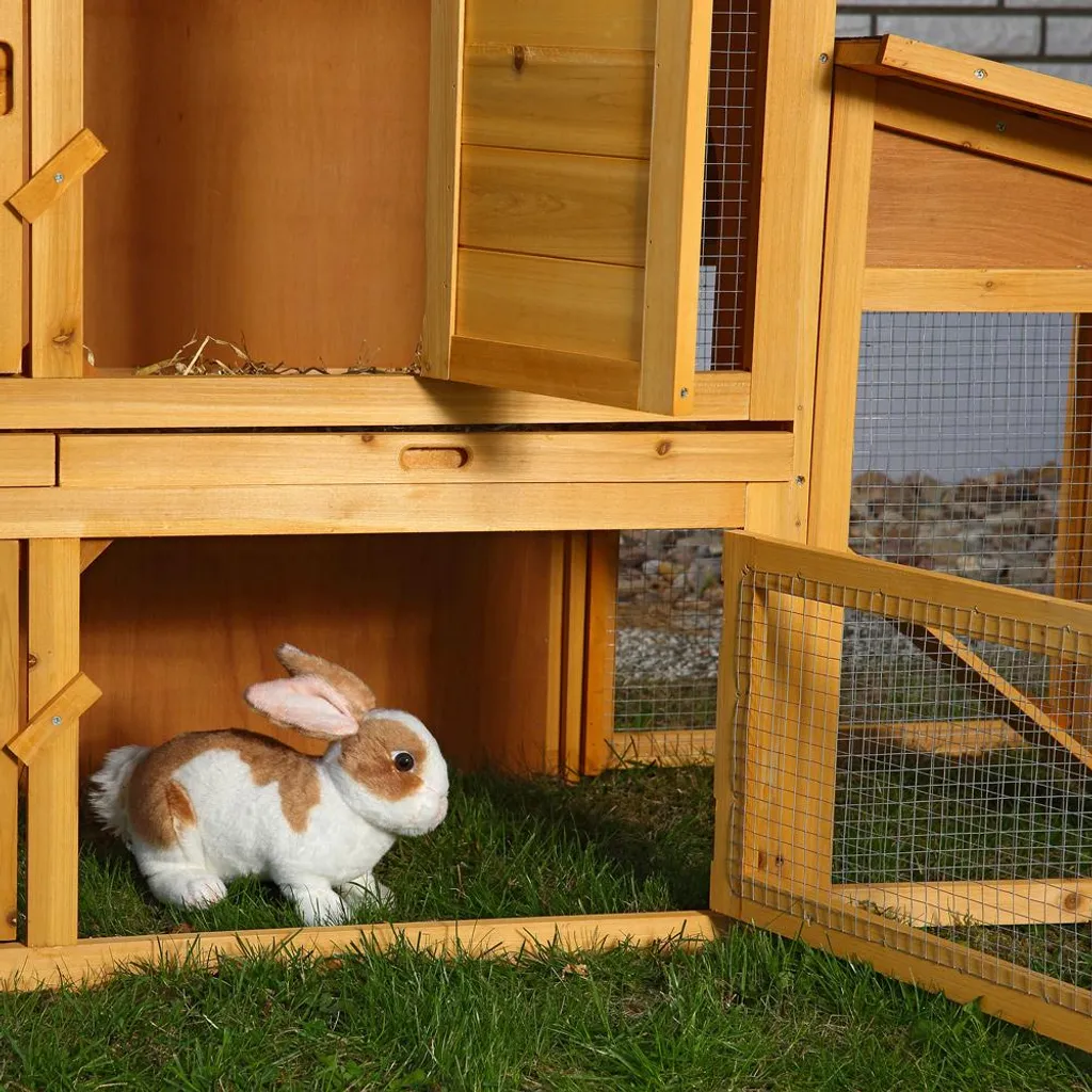 Mucola XXL Hasenstall Kaninchenstall Kleintierstall Hasenkäfig Freigehege Freilauf Holz Gehege Kaninchenkäfig Kleintierhaus Nagerkäfig Innen Außen 6 Mucola XXL Hasenstall Kaninchenstall Kleintierstall Hasenkäfig Freigehege Freilauf Holz Gehege Kaninchenkäfig Kleintierhaus Nagerkäfig Innen Außen – Bild 6